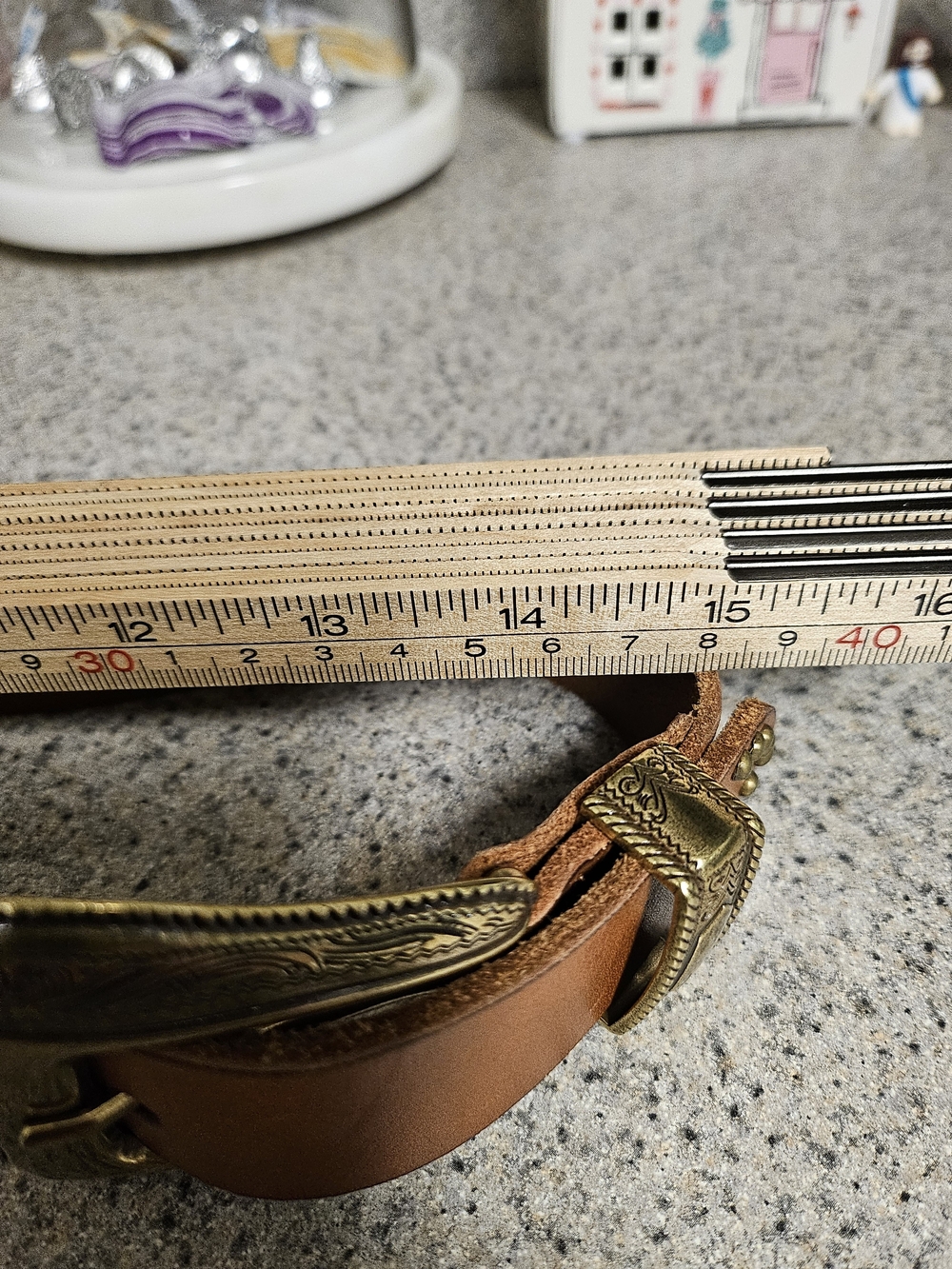Anthropologie Tooled Leather Western Belt - Tan - Picture 6 of 12